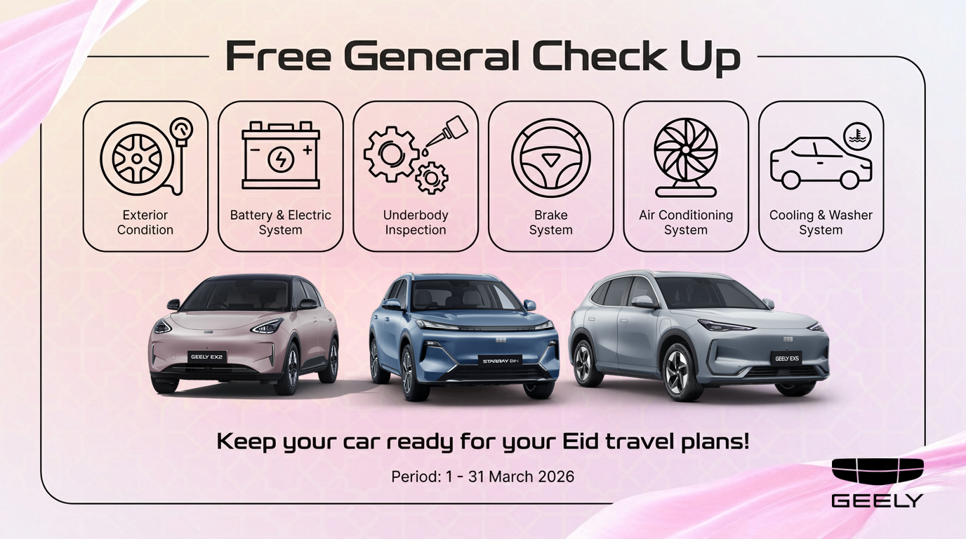 general check-up gratis Geely